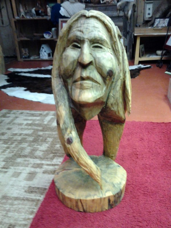 redhawk ranch wood statue