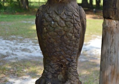 Red Hawk Ranch Hawk carved from wood-min